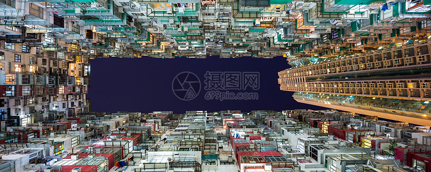 香港的住宅楼群建设天空建筑天际全景公寓楼房屋住房公寓人口图片