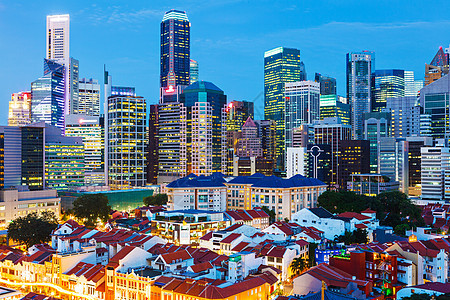新加坡夜间码头中心市中心天空反射建筑城市商业建筑学景观图片