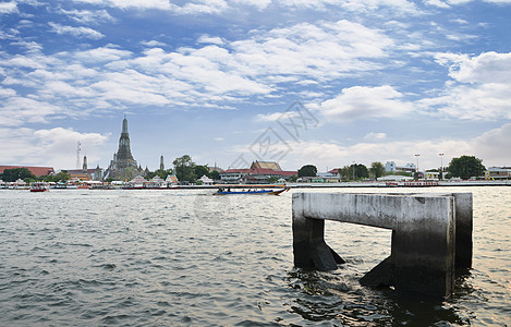 Wat Arun(黎明节)横渡Chao Phraya河 曼谷 Tha图片