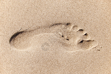 脚印赤脚跑步踪迹沙滩骨科背景图片