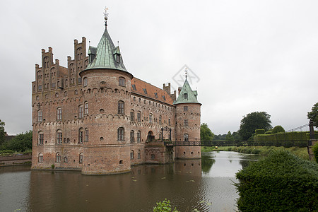 Egeskov 丹麦的Egeskov 槽池塘旅游建筑风景遗产地标建筑学历史城堡图片