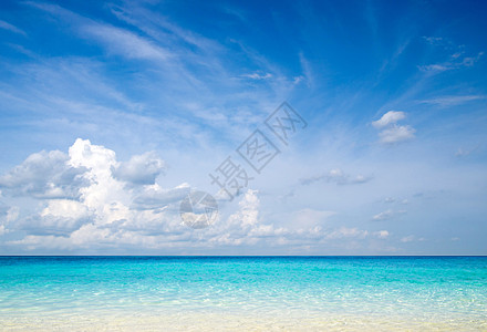 海 海蓝色放松海景天堂海洋晴天阳光海浪热带冲浪图片