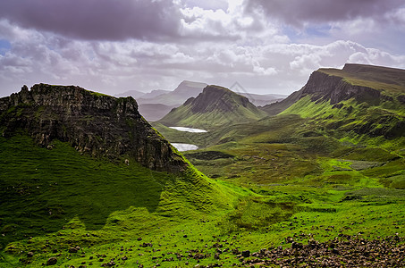 苏格兰Skye岛Quiraing山的景观图图片