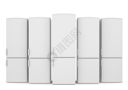 白冰箱冻结插图美食厨房家庭灰色技术合金冷却器电气图片