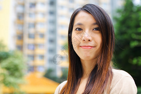 街头亚洲妇女背景图片