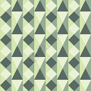 带有方形和三角形的无缝模式创造力绿色长方形网络墙纸菱形背景图片