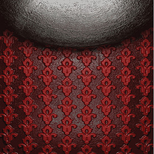 红底金属红色艺术装饰插图装饰品框架风格反射抛光背景图片