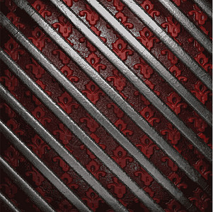 红底金属反射装饰品抛光风格红色框架装饰插图艺术背景图片