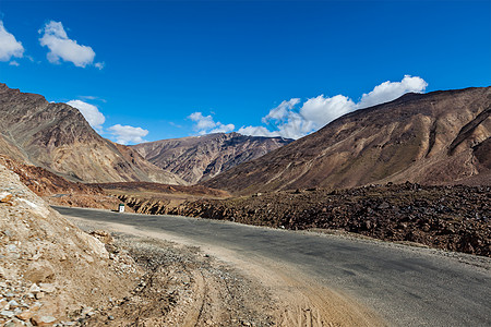 那根拉山口ManaliLeh公路小路沥青山脉马路风景柏油背景