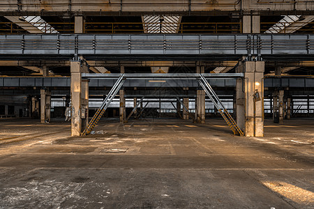 旧工厂的工业内地建造建筑建筑学仓库地面大厅金属图片