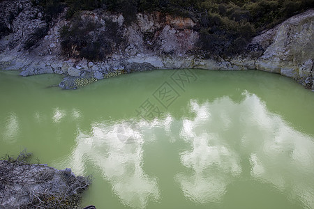 恶魔的浴室热区火山火山区活动高清图片