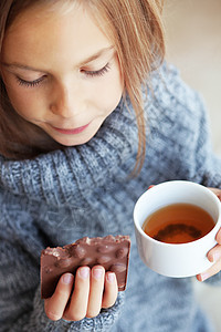 儿童喝茶茶青春期衣服甜点咖啡童年食物女孩糖果房子杯子图片