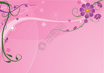 粉红背景和花朵图片
