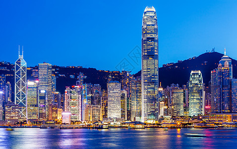 香港晚上的天线公司地标景观商业天空摩天大楼办公楼大楼企业金融图片
