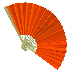 传统折叠粉丝 矢量说明折扇艺术木头配饰纪念品扇子白色空气竹子文化图片