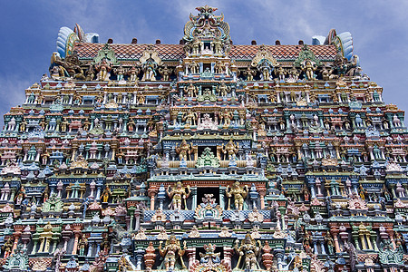 印度印度教神庙马杜赖印度旅行宗教寺庙雕塑旅游地标图片