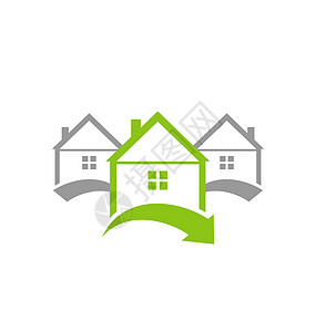 生态概念图标 可再生绿色房屋;图片
