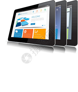 Internet 平板电脑展示工具屏幕技术上网蓝色白色电子互联网商业图片