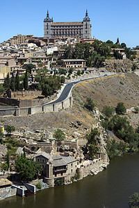 托莱多拉曼查西班牙天际地标城堡旅游观光旅行图片