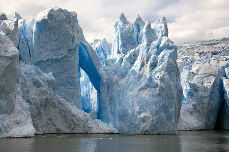 灰冰川智利国家公园旅游灰色风景旅行地标山脉顶峰图片