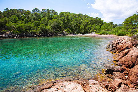 圣尤拉利亚的蓝色天堂海洋旅行岩石海岸支撑海景天空胰岛图片