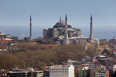 清真寺     土耳其伊斯坦布尔背景图片