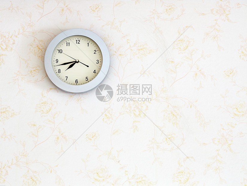 墙上的时钟制品天花板黄色地面木板教育正方形小时墙纸陶瓷图片