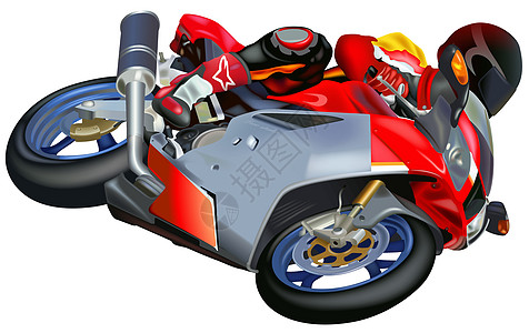 摩托车赛速度赛车运输引擎车轮摩托运动车辆插图合金背景图片