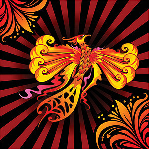 凤雀鸟火焰动物墙纸神话尾巴翅膀航班童话飞行魔法图片