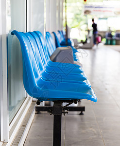 蓝色椅子地面大学大厅塑料木地板礼堂商业入口学习设备图片