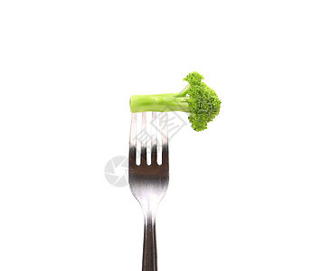 叉子上新鲜的花椰菜蔬菜食物小吃市场营养沙拉饮食美食生产绿色图片