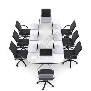 办公室圆桌和椅子上的笔记本电脑扶手椅就业合金大厅桌子公司网络商业技术讨论图片