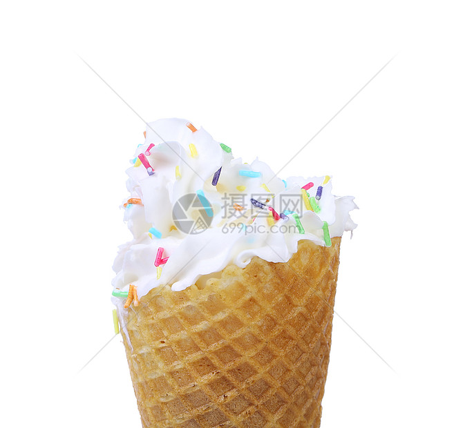 白底孤立的冰淇淋漩涡服务奶油低脂肪奶制品软膏白色香草甜点味道图片