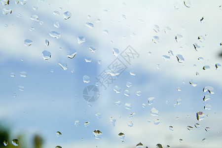 水滴玻璃墙纸环境流动反射液体宏观天空窗户纹理图片
