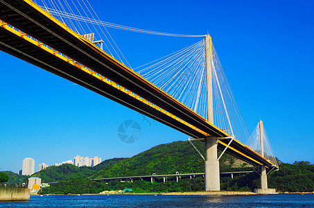 香港廷九桥爬坡运输天际海洋地标通道图片