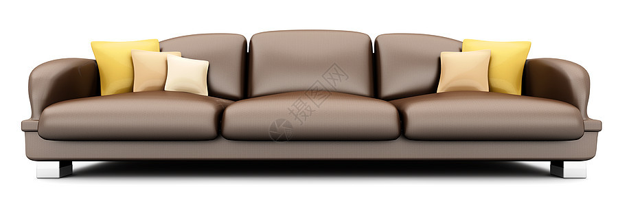 沙发房间家具扶手椅客厅白色座位休息室靠垫插图长椅图片
