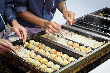日语大日本语 Takoyaki文化烹饪质量盘子汉子油炸灯笼小吃圆圈章鱼图片