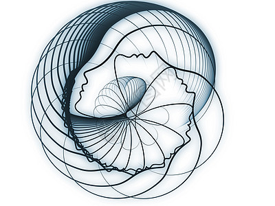 灵魂几何背景白色创造力旋转心理学绘画角色艺术智力智人寓言图片