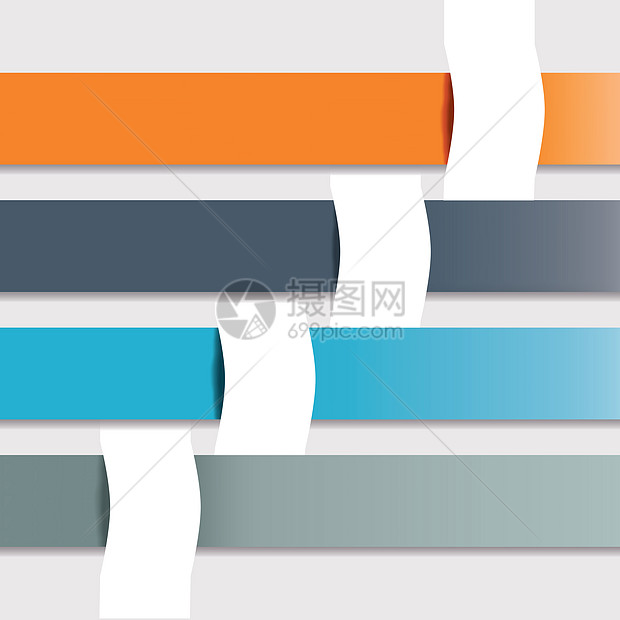 四个现代信息图选项封建者插图图表艺术品网站菜单设计圆圈三角形按钮商业图片
