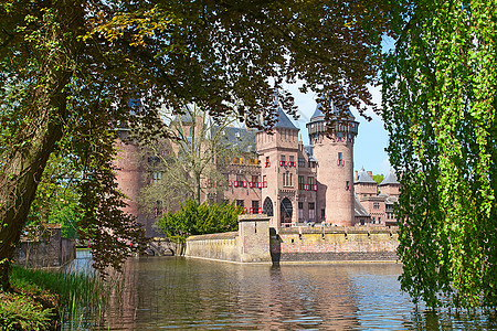 德哈尔城堡版税花园建筑学建筑文化博物馆吸引力历史性公园骑士图片