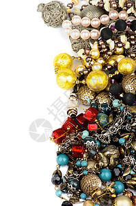 珠宝宝藏个人色彩金属财富珍宝红宝石珍珠奢华金子配饰图片