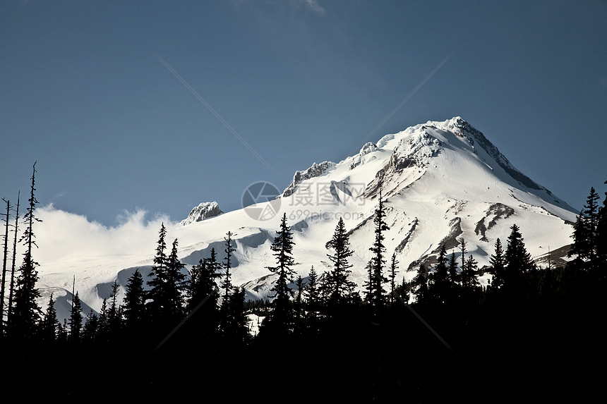 俄勒冈州胡德山兜帽顶峰国家自然风景图片