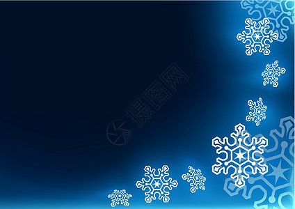 圣诞节背景薄片蓝色卡片时候海报插图雪花祝贺墙纸愿望背景图片