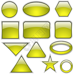 黄色玻璃形状长方形椭圆形戒指斜角星星电脑互联网正方形插图网页图片