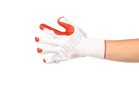 手持橡胶保护红色手套园艺工作服预防敷料生活衣服材料工具工作花园图片