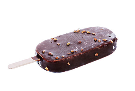 巧克力涂上巧克力的冰淇淋块图片