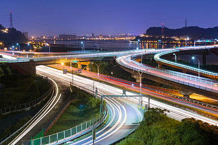 夜晚城市高速公路户外高清图片