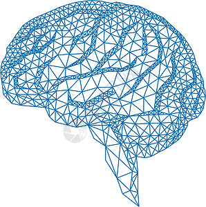 带有几何模式的大脑 矢量图片