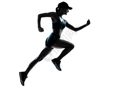 女运动员活力赛跑者女性成人运动装训练慢跑者白色有氧运动运动图片