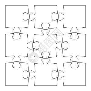 孤立的谜题拼图商业解决方案创造力白色战略玩具广告插图正方形网站图片
